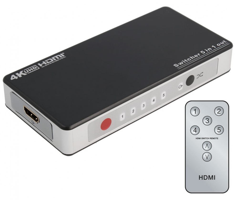 Distribuidor de Sinal HDMI 5E-1S c/ Comando