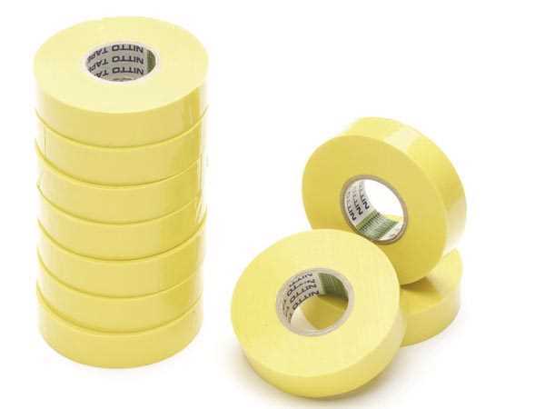 Nitto - Insulation Tape - Yellow - 19 Mm X 20 M