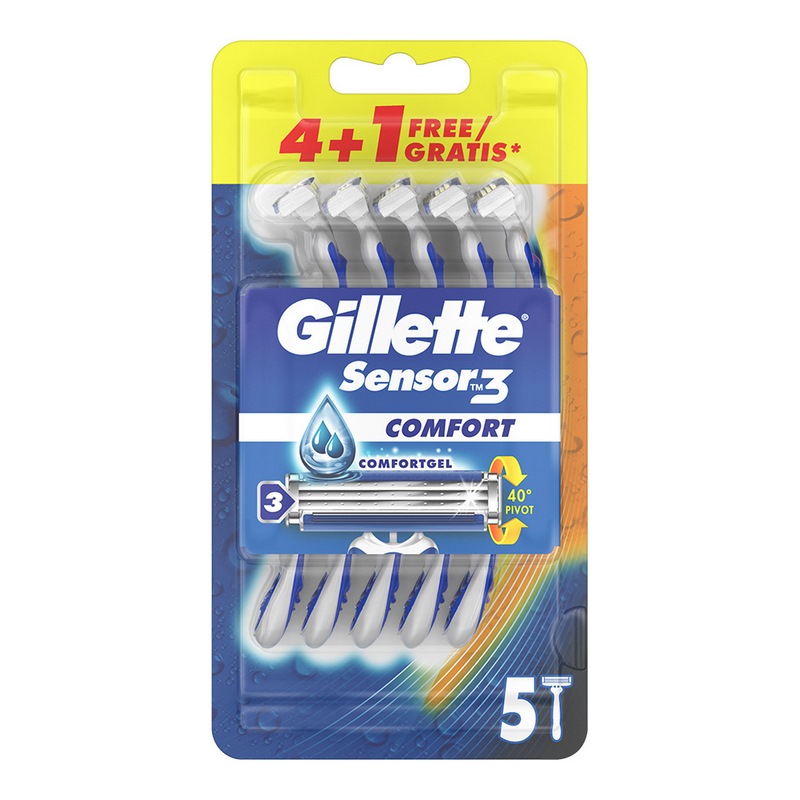 Pacote de Lâminas Gillette Sensor 3 Comfort 4 Unid.