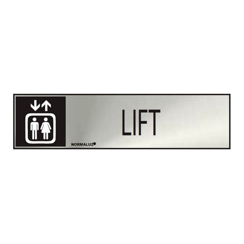 Sinal Informativo 'lift' (Inox Adesivo 0.8mm) 5x20