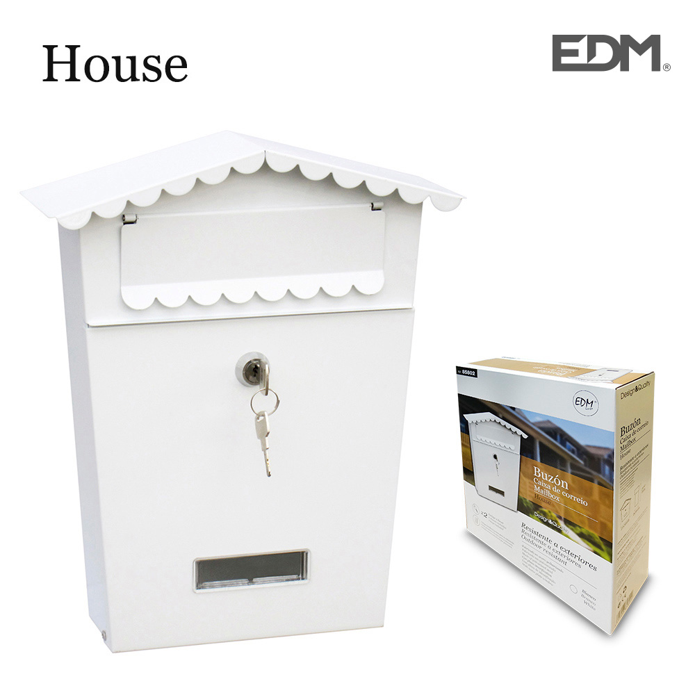 Caixa De Correio Modelo House - Branco
