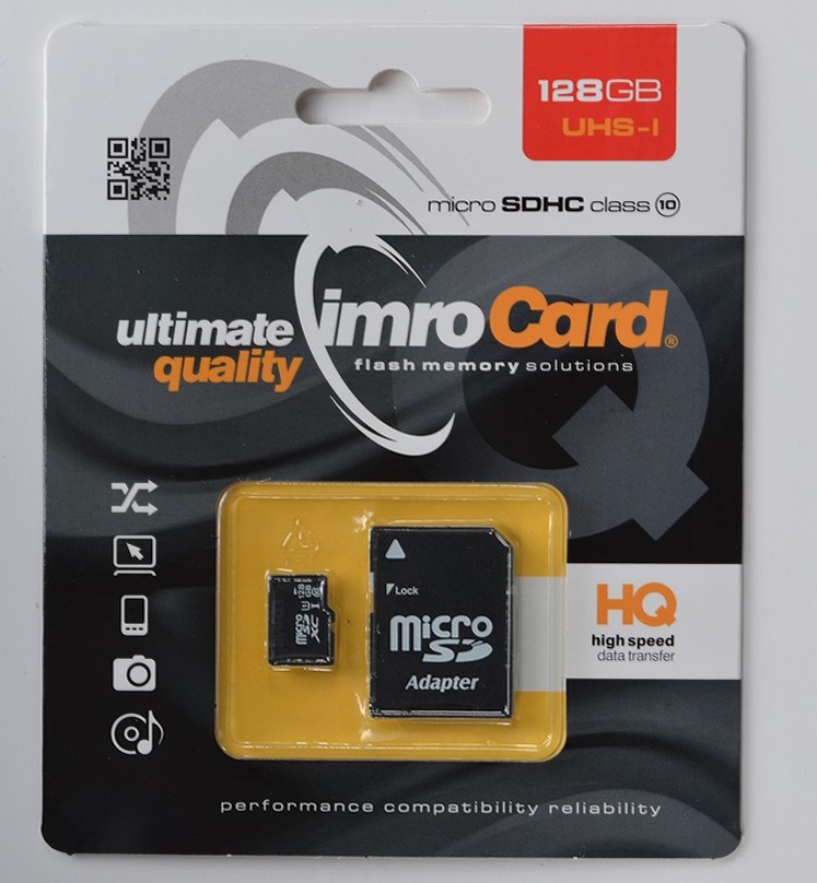 Imro 10/128g Uhs-I Adp, 128 Gb, Microsdhc, Classe.