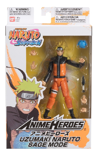 Figura Articulada Naruto Anime Heroes - Uzumaki Naruto Sage Mode 17 Cm 