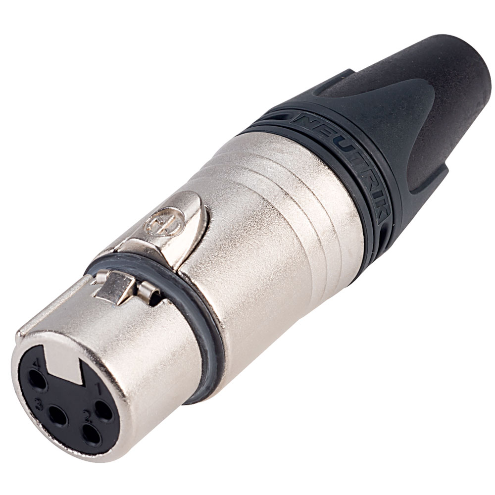 Neutrik - Xlr Cable Connector, 4-Pin Female, Silver-Plated, Nickel