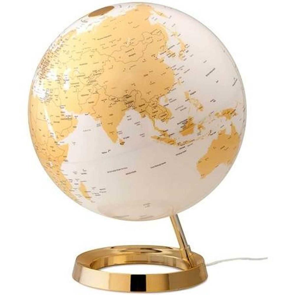 Globo Terrestre com Luz Atmosphere Ø 30 Cm Dourado Plástico 
