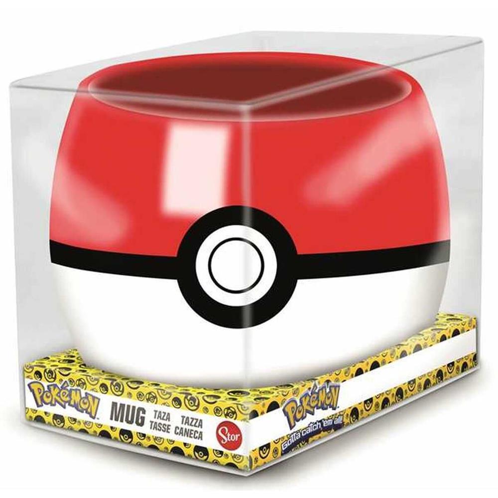 Chávena com Caixa Pokémon Pokeball Cerâmica 360 Ml 