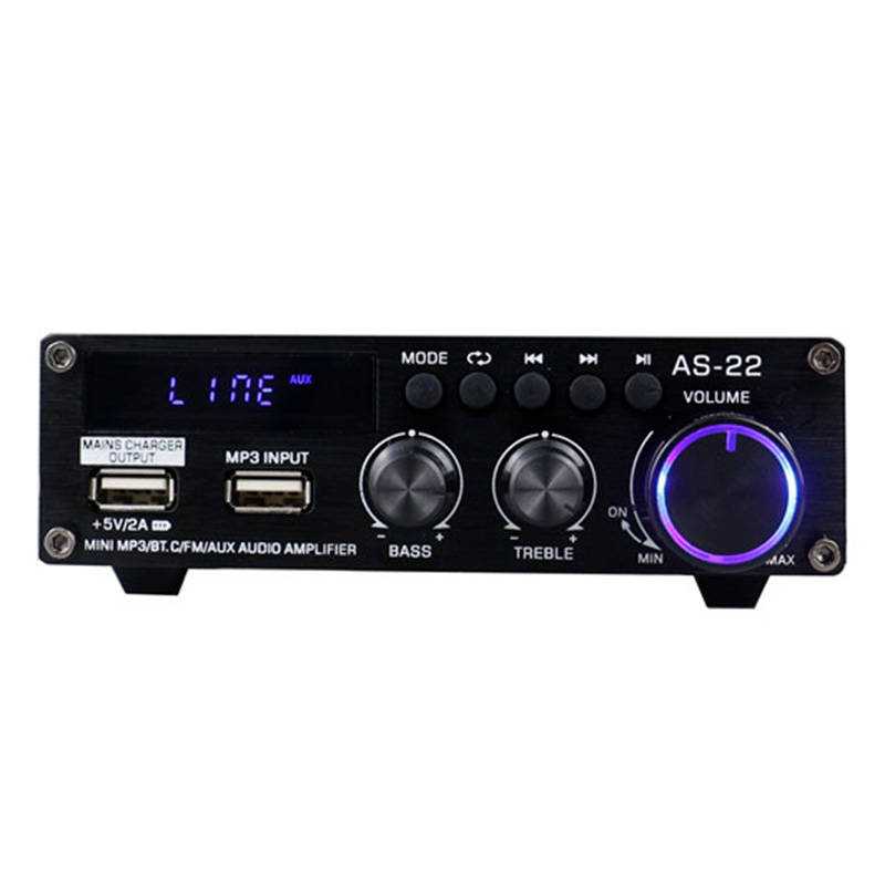 Amplificador de Áudio Blitzwolf As-22, 45 W, Bluetooth 5.0, Usb + Controlo Remoto Preto