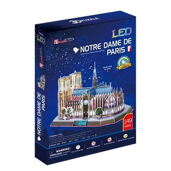 Puzzle 3d Led Notre Dame (Claro) - 149 Pcs