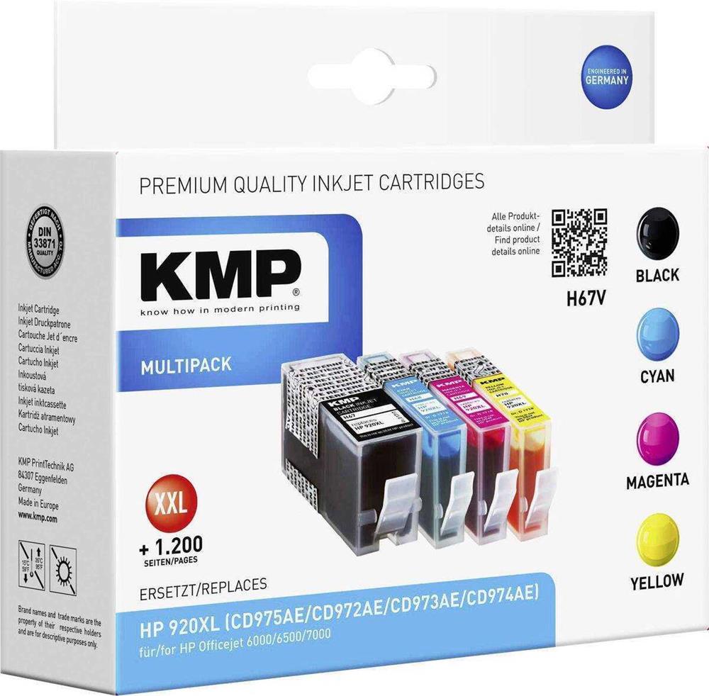 Tinteiros compatíveis HP 920xl Kmp H67v Multipack Bk/C/M/Y