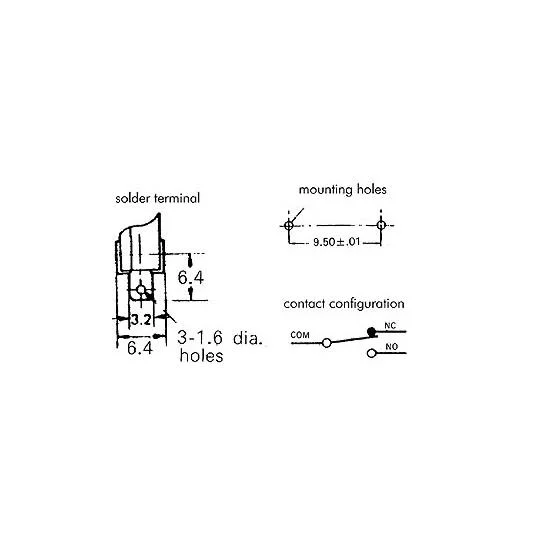 Microswitch 5a  Sem Actuador