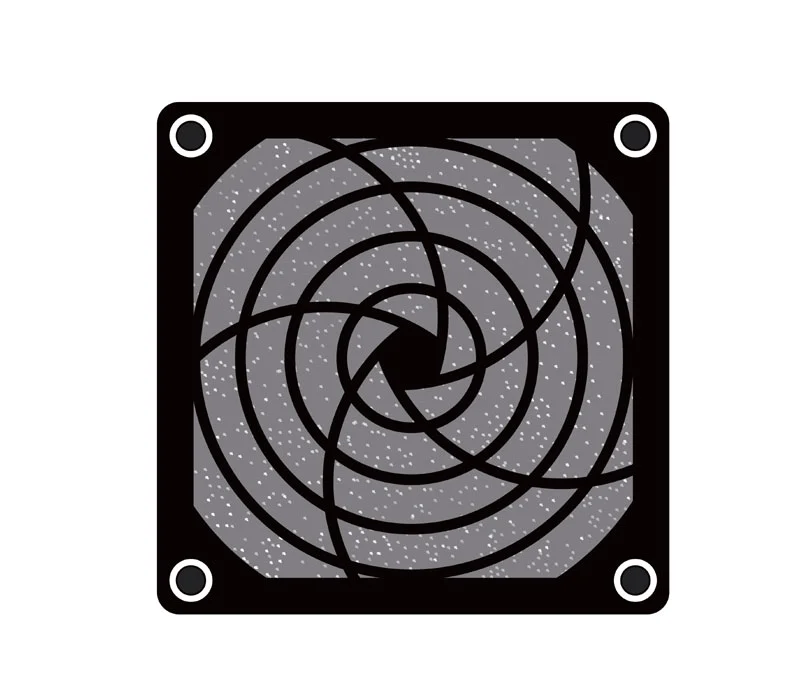Grelha Protectora com Filtro Ventoinha 92x92mm