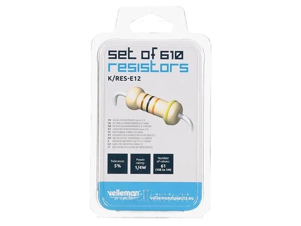 E-12 Series Resistor Set - 610 Pcs - 10e To 1m