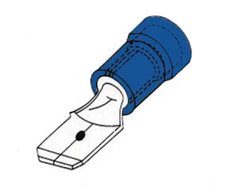 Male Connector 4.8mm Blue