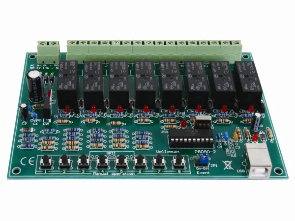 Kit Placa Relay Usb 8 Canais