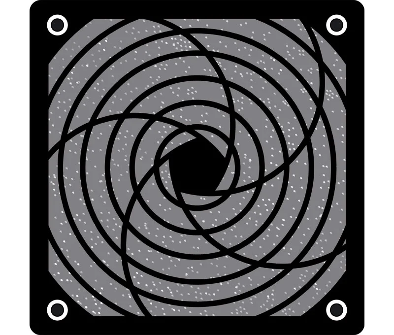 Grelha Protectora com Filtro Ventoinha 120x120mm