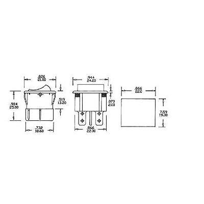 Interruptor Rocker 5a-250v - On-On - Preto