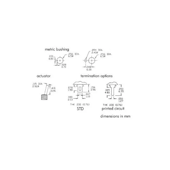 Interruptor Toggle Vertical - (On)-Off-(On) -Pcb T