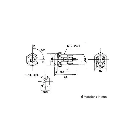 Interruptor de Chave 1p On-Off Tubular (Spst)