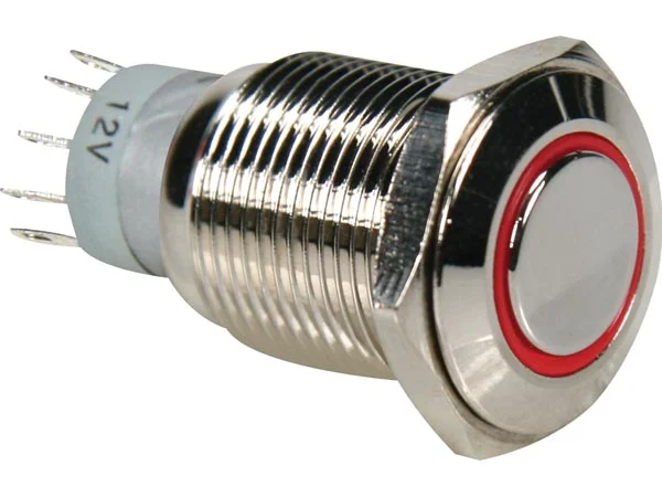 Pulser de Metal Con Anillo Luminoso Rojo
