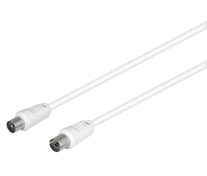 Cabo Antena Macho Para Femea Branco 5.0m