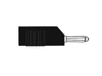Mating Connector 4mm With Longitudinal Or Transverse Cable Mounting, With Screw / Black (Bsb 20k)
