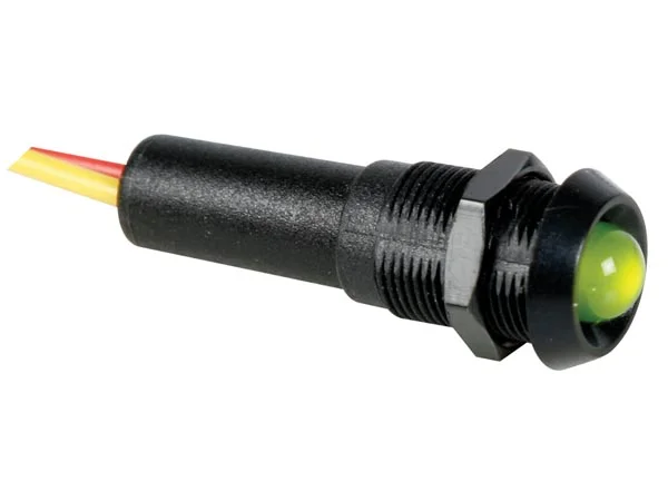 L&aacute;mpara LED Intermitente Verde 12v - Marco Negro