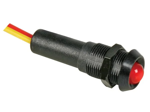 L&aacute;mpara LED Intermitente 12v Roja. - Marco Negro