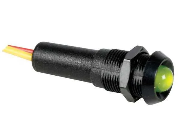 L&aacute;mpara LED Verde 12v - Marco Negro