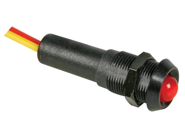 L&aacute;mpara LED Roja 12v - Marco Negro