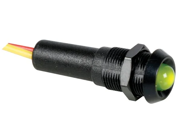 Led Lamp 24v Green - Black Housing