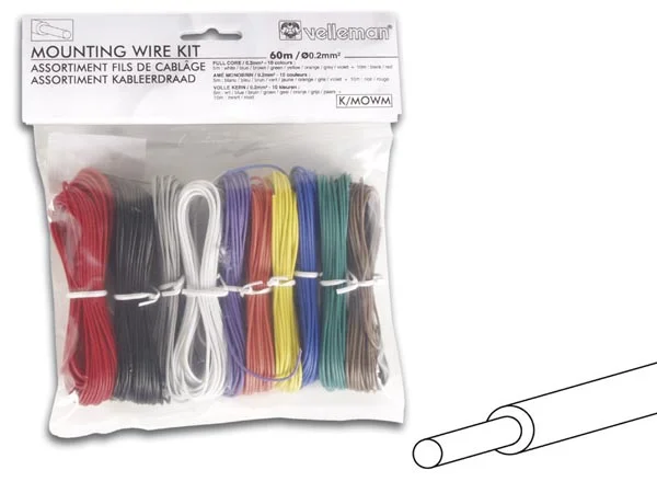 Kit de Cabos para Instala&ccedil;&atilde;o - 10 Cores - 60m - Unifilar