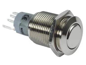 Interruptor Pulsador Met&aacute;lico Spdt 1no 1nc