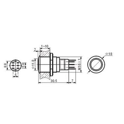 Round Metal Push Button Spdt 1no 1nc
