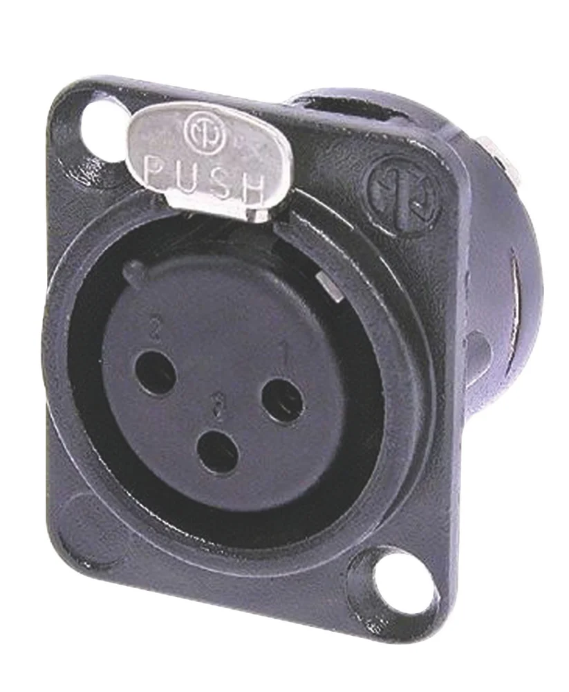 Conector Xlr Hembra Pvc Negro