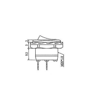 Interruptor Rocker 5a-250v - On-Off-On