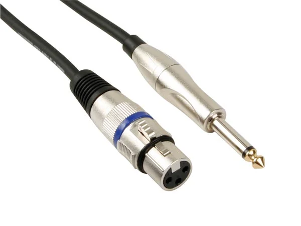 Cabo Xlr - Xlr F&ecirc;mea / Ficha 6.35 Mm - Mono - 6 M