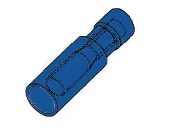 Terminal Cilindrico Femea Azul 4.9mm