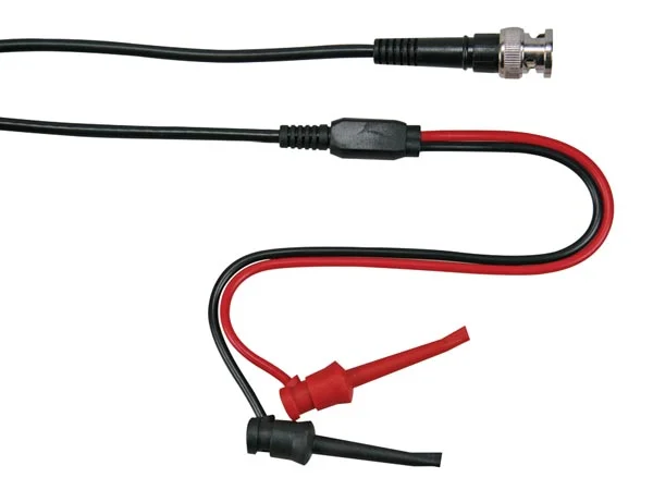 Cabo Coaxial 1m-Bnc Macho 2 Clips Gancho Miniatura