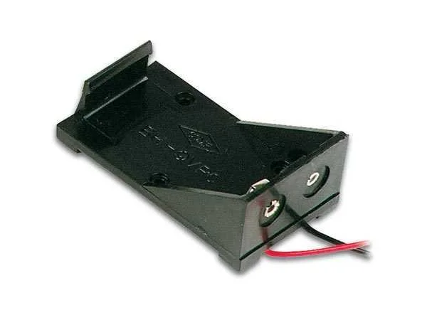 Soporte de Bater&iacute;a para 1 Celda de 9 V (Con Cable.