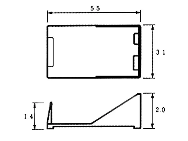 Soporte de Bater&iacute;a para 1 Celda de 9 V (Con Cable.