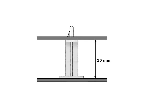 Suporte P/ Pcb 3mm (A=20mm,B=18x18mm) - Velleman