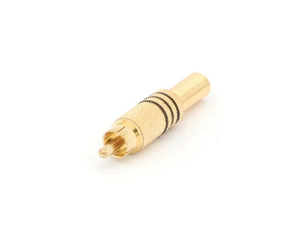 Rca Plug Male - Gold - Black