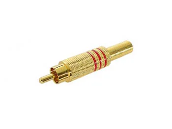 Extension Plug Rca Macho Oro Rojo