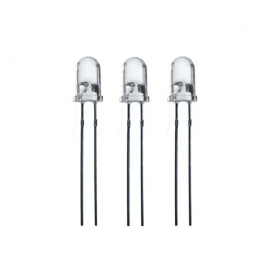 Led 3mm Alto Brillo Azul Transparente