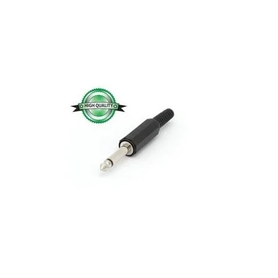 Ficha Jack 6.35 Macho Mono Plastico S/Extens&atilde;o