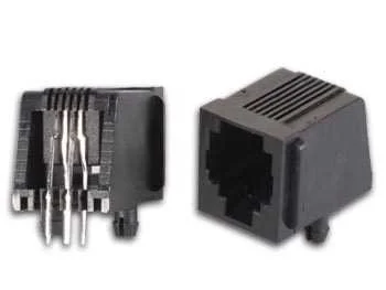 Rj12 6p4c Pcb Mount, Side Entry