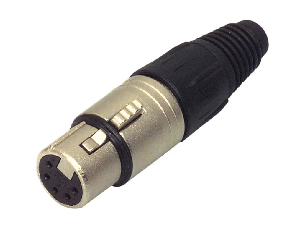 Conector Xlr Hembra Metal Plata