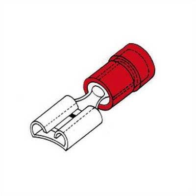 Terminal Faston Isolado Femea Vermelho 2.8mm