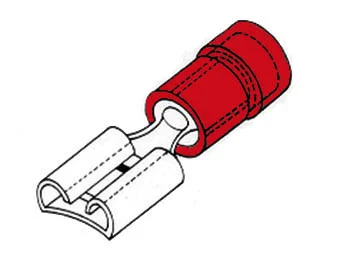 Conector F&ecirc;mea 6.4mm Vermelho