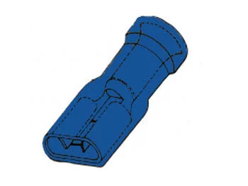 Conector Insulado F&ecirc;mea 6.4mm Azul